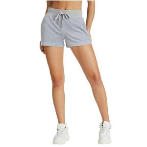 Juicy Couture Womans Sz Small Grey Powder Heather Velour Shorts NWT